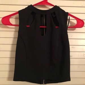 NWOT Black crop top